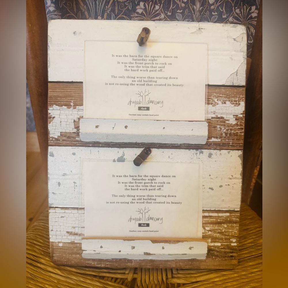 Rustic Wooden Wall Frame with Clips